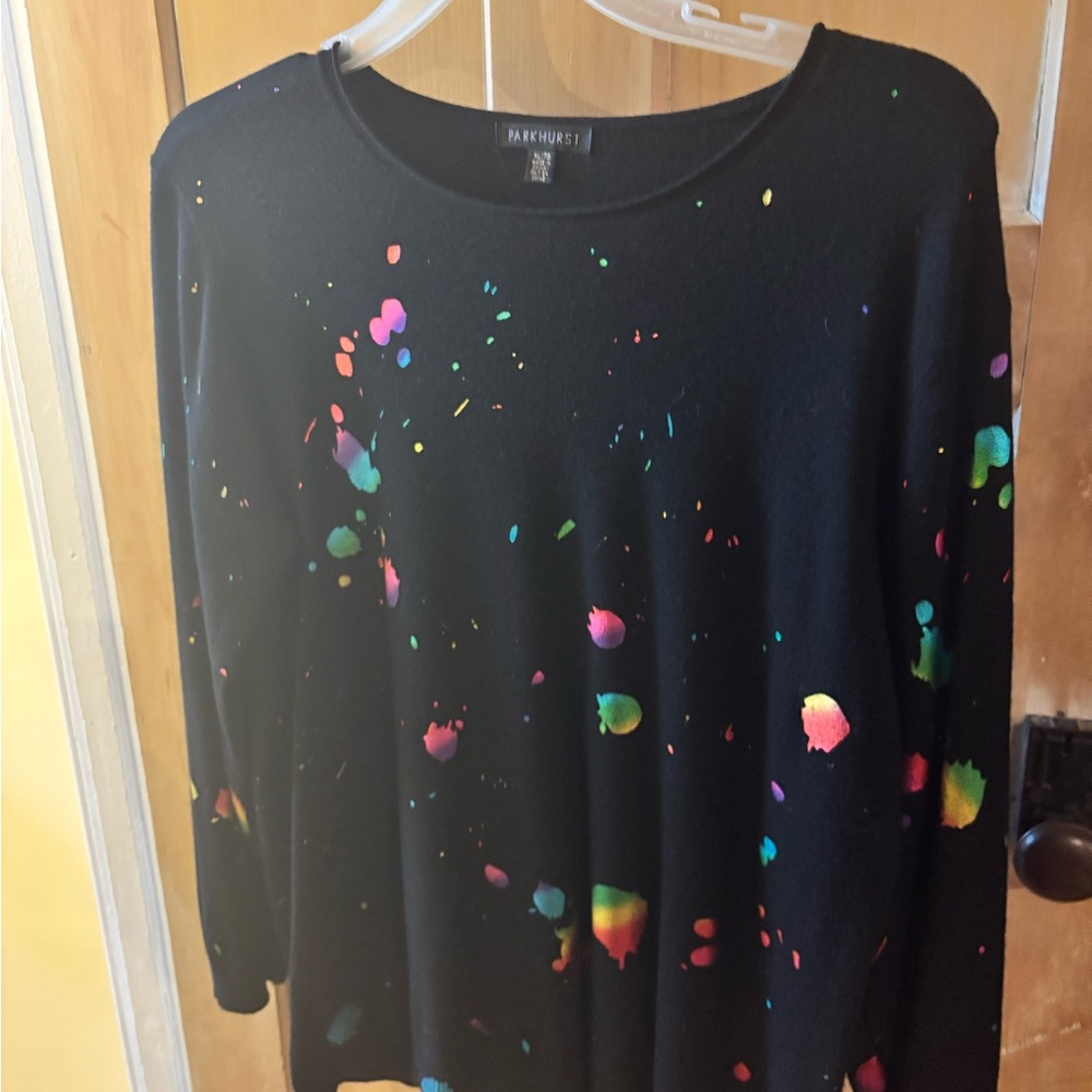 Parkhurst Black Artistic Long Sleeve sweater